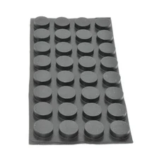 Rubber Stick on Guitar Pedal Feet 3/16" Thick 7/16" Round Adhesive Bumper Pads