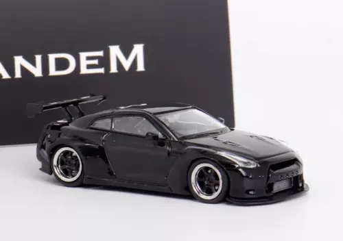 Modell Diecast Sammelauto 1:64 flammig schwarz JDM GTR R35 Pandem Sport - Bild 2 von 11