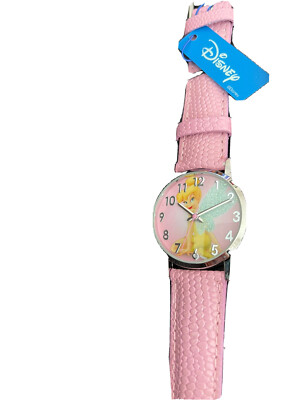 Disney Tinkerbell Watch on pink leather band Authentic Original Disney Parks Tinkerbell Watch Pink  main image 4
