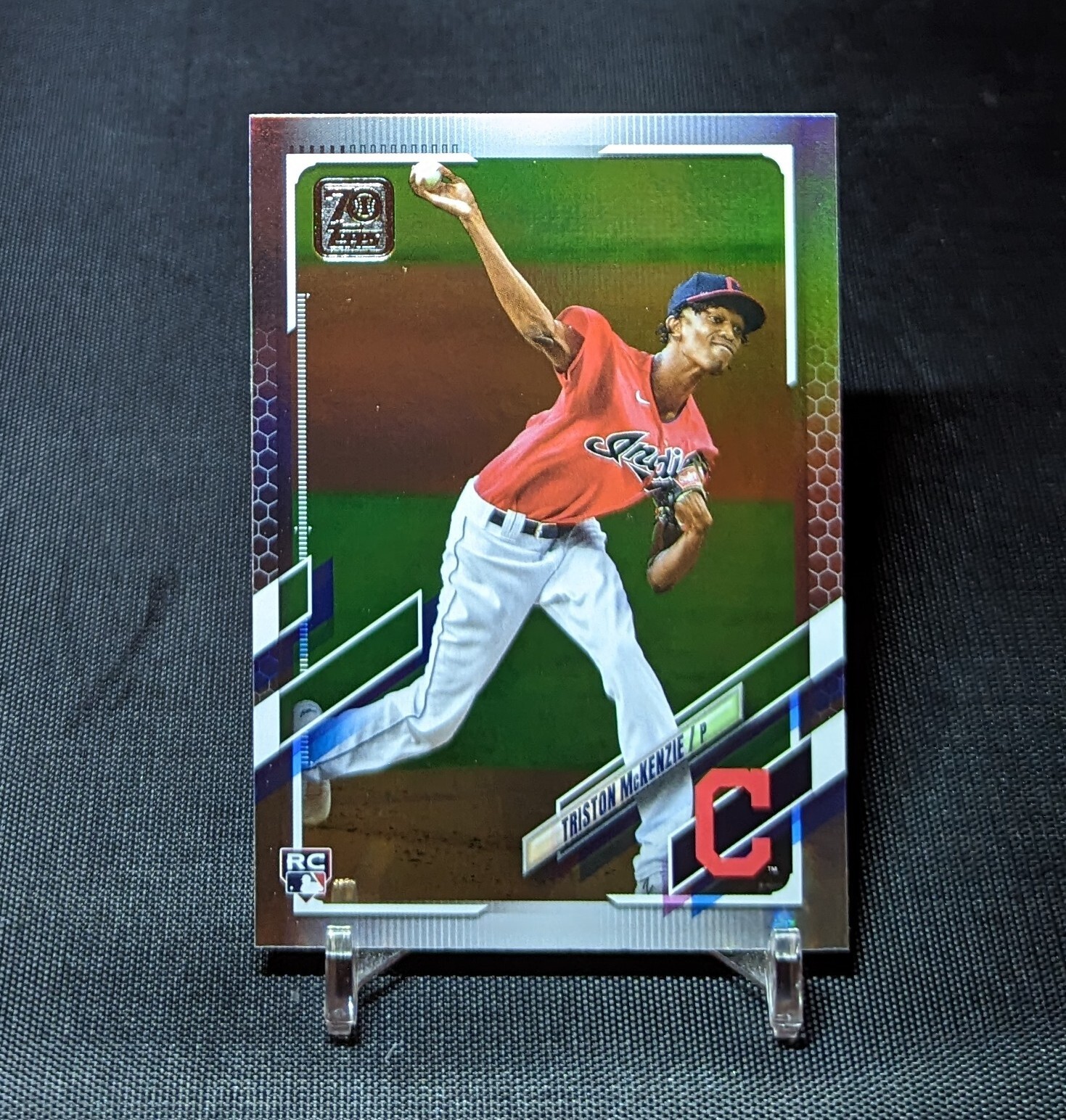 Triston McKenzie Rainbow Foil Rookie Card RC Parallel 2021 Topps Series 2 #319