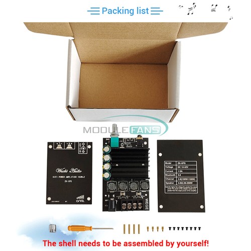 High power 150W*2 Digital Power Amplifier Board DIY Kits Bluetooth AUX TDA7498E - Picture 29 of 32