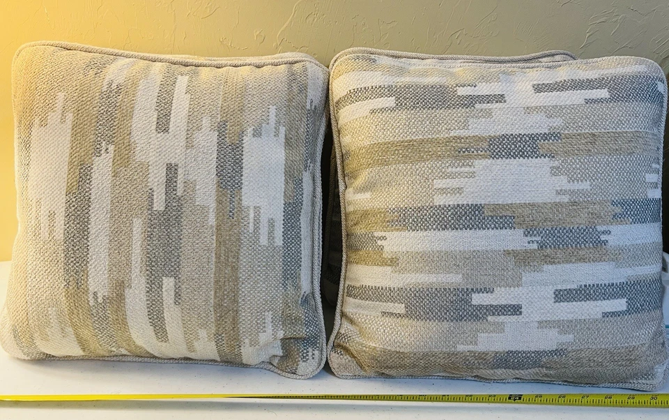 Set of 6 Outdoor Throw Pillows 15x15 Weatherproof, Easy Clean, Unbranded Decor - Image 3 of 4