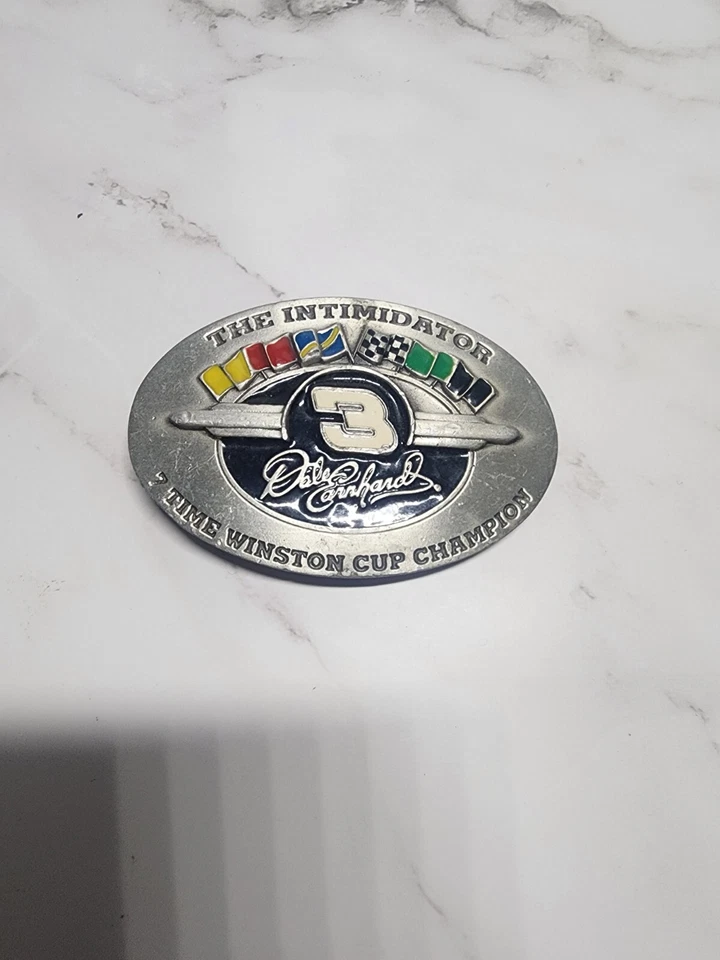 1997 Dale Earnhardt The Intimidator 7 veces Winston Cup Champ peltre cinturón hebilla Foto 2 de 4
