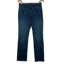 Jag Jeans High Rise Straight Leg Pull On Denim Jeans Size 10