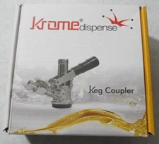 NEW KROME DISPENSE C738 KEG COUPLER TYPE D BLACK HANDLE BRASS BODY US SANKEY