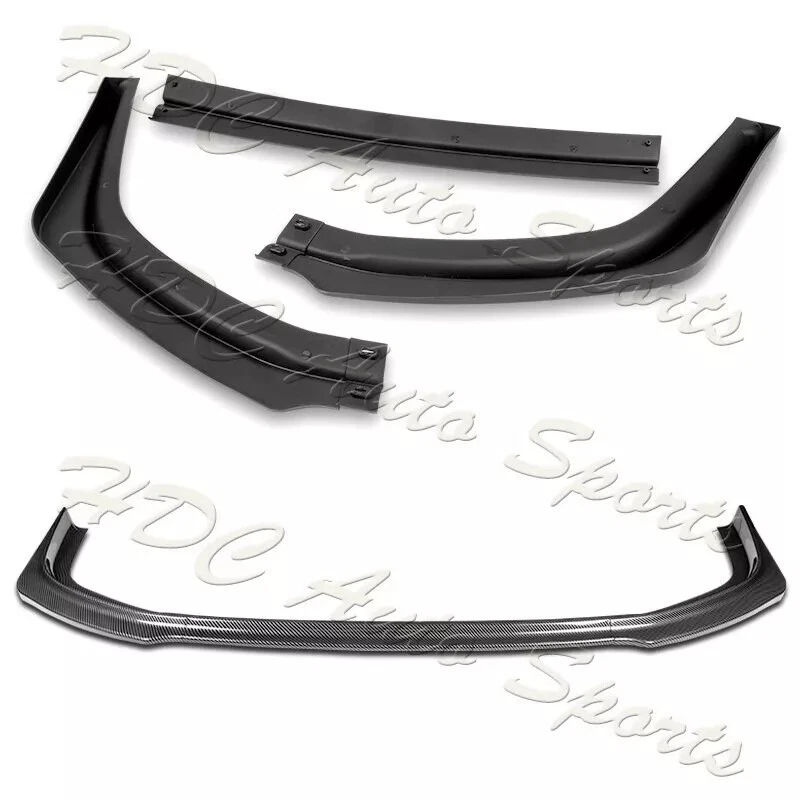 Parachoques delantero con aspecto de carbono para Mitsubishi Evolution R-Style 2008-2015 alerón labio Foto 2 de 2