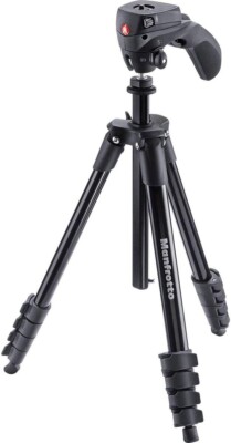 Manfrotto - 61'' Compact Action Aluminum Folding Tripod - Black (MKCOMPACTACN-BK)
