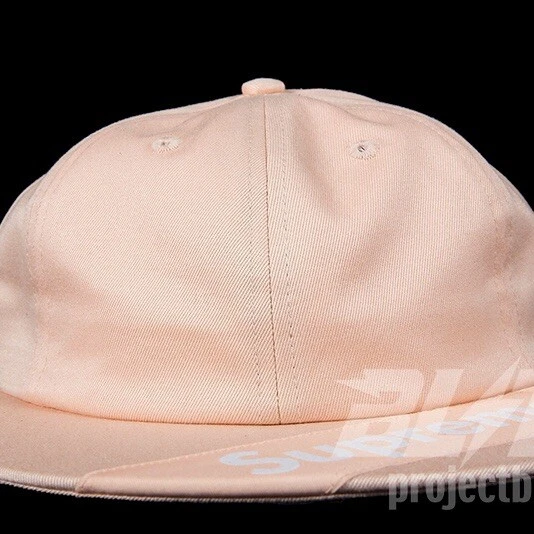 Casquette 6 panneaux SS18 Supreme Visor Label Light Peach 2018