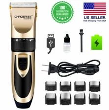 Rechargeable Electric Men Hair Clipper Shaver Trimmer Razor haircut Grooming Kit