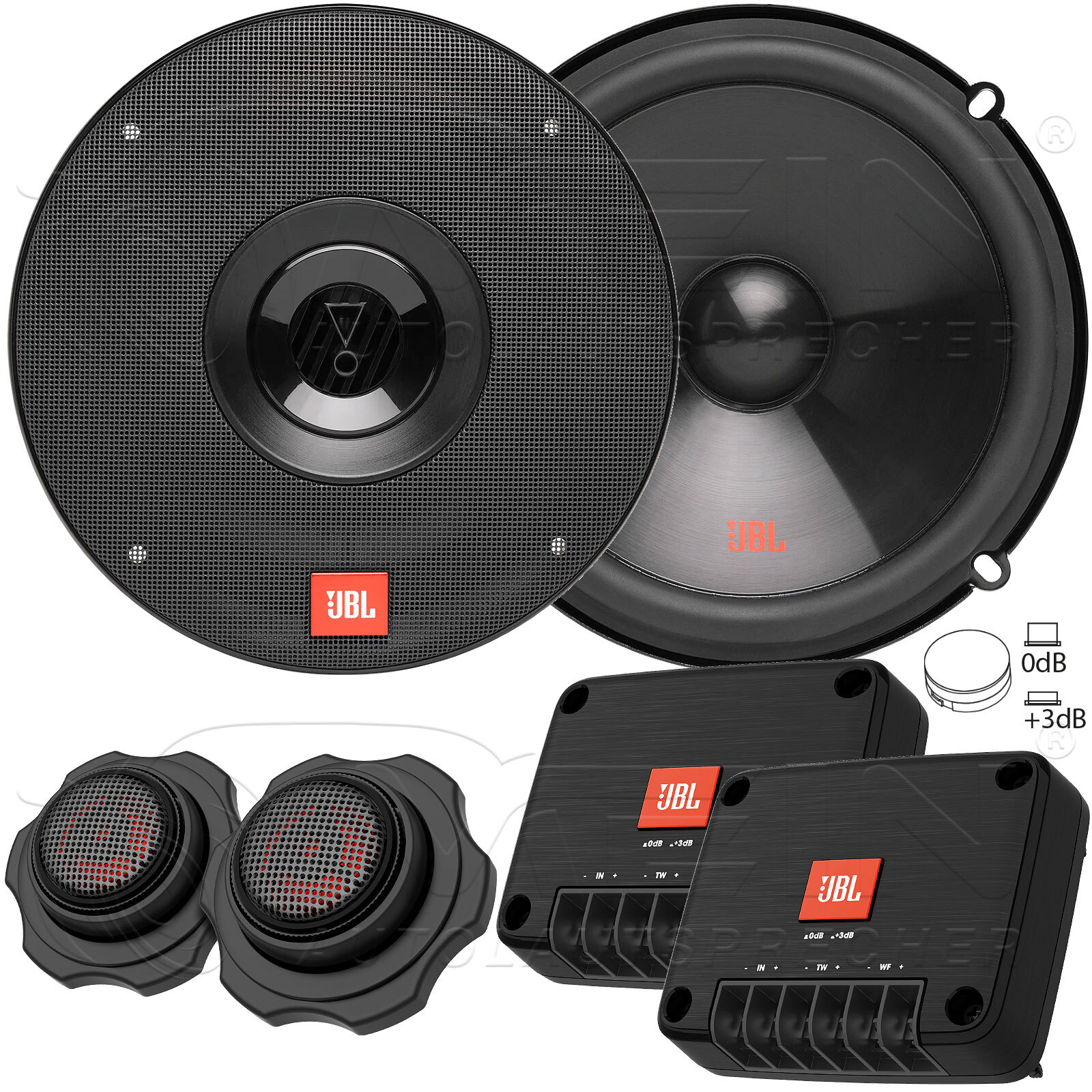 JBL Stage3 427F 10 Cm 2-Wege Koax Lautsprecher – 180 Watt, 3 Ohm, Für Opel Vivaro A (2001-2014) Armaturenbrett Vorne
