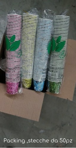 500 BICCHIERI DI CARTA 75 ml DA CAFFÈ + 500 PALETTINE IN LEGNO BETULLA - Foto 6 di 6