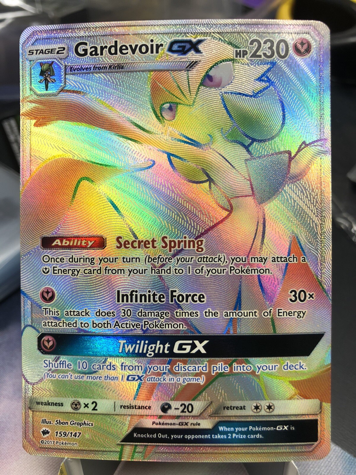 Gardevoir GX Full Art 159/147 Rainbow Rare Pokémon TCG Burning Shadows  NM/MINT | eBay