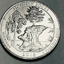 2018 D Washington quarter ATB Michigan Pictured Rocks NL from mint roll