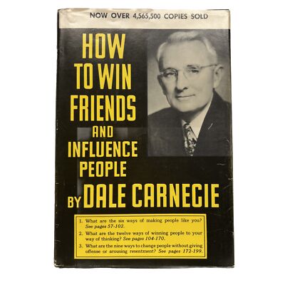 How To Win Friends And Influence People Dale Carnegie 95th Printing Nice DJ