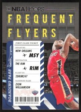 2020-21 NBA Hoops Frequent Flyers Zion Williamson #4 New Orleans Pelicans