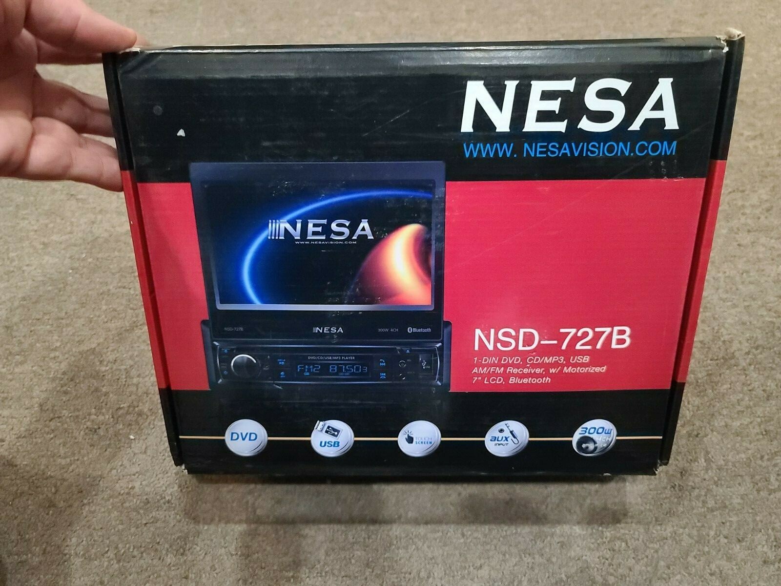 Nesa NSD-727B 1-Din DVD CD USB AM/FM 