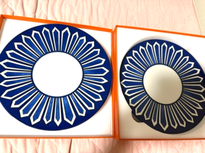 Hermes Bleus d'Ailleurs Set of 2 Dinner Plate 27cm Porcelain