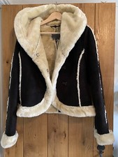 Mexx Vegan, Faux Shearling (faux Suede Jacket) Aviator Style (14) - Super Cosy!