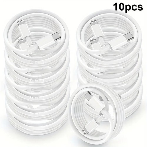 10 Pack Original USB C Fast Charger 3 FT Cable  iPhone 14 13 12 11 X Pro Max Lot - Picture 1 of 8