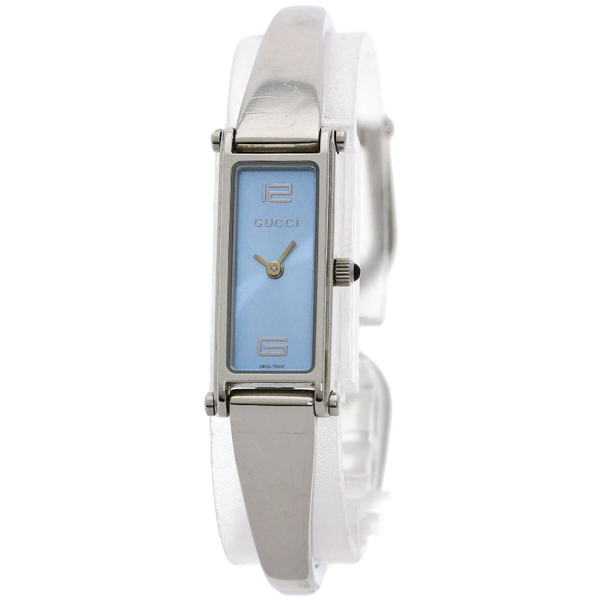 Montres femme GUCCI face carrée 1500L acier inoxydable/acier inoxydable