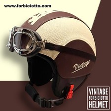 CASCO HELMET PERSONALIZZABILE PELLE SPECIAL VINTAGE OLD STYLE IDEALE PER VESPA
