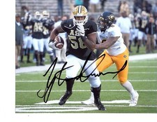 Khalen Saunders Western Illinois signed autographed 8x10 football photo c