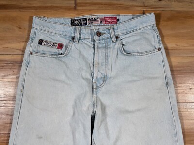 Palace Skateboards x Droors Light Wash Wide Leg Relaxed Denim