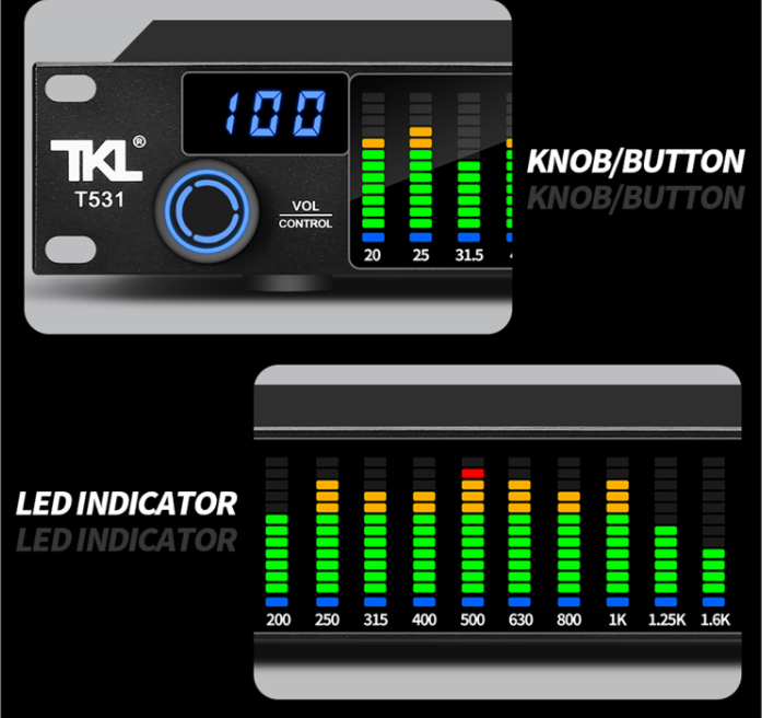 Equalizzatore Digitale TKL T531 31 Bande, Display E Riduzione Rumore Per KTV