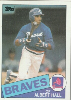 FREE SHIPPING-MINT-1985 Topps #676 Albert Hall Braves PLUS BONUS CARDS