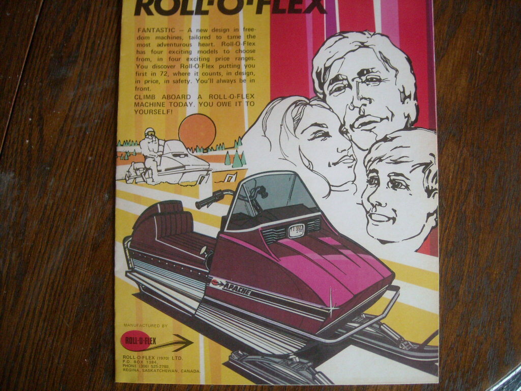 1970 Vintage ROLL-O-FLEX Snowmobile Brochure Wild One | eBay