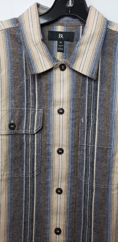 BANANA REPUBLIC Ramone Blanket Stripe Over Shirt Men's Size Medium Standard Fit - Picture 12 of 12