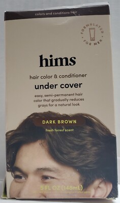 HIMS Hair Color & Conditioner Under Cover Hair Dark Brown Forest Scent 5fl Oz