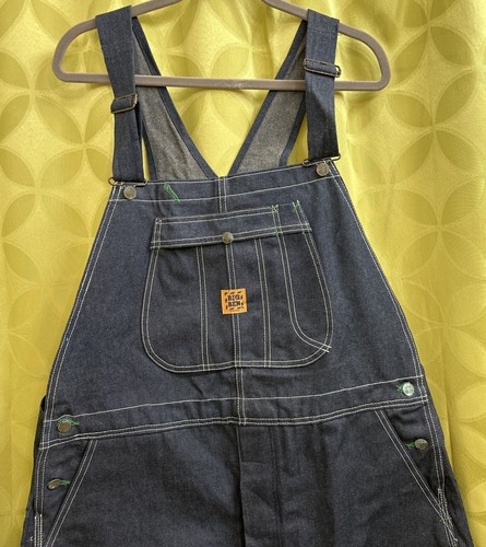 42 x 34 Neu mit Etikett Vintage 1980er Big Ben Wrangler USA blau Denim Latzhose KOSTENLOSER VERSAND