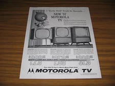 1957 Print Ad Motorola TV Sets Televisions Consolette,Swivelette,Console