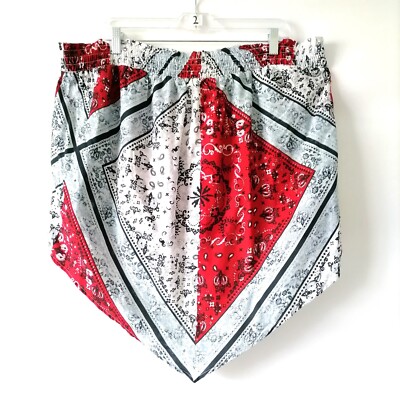 NWT Maurices Country Western Handkerchief Multicolor Mini Skirt Plus Size 1X