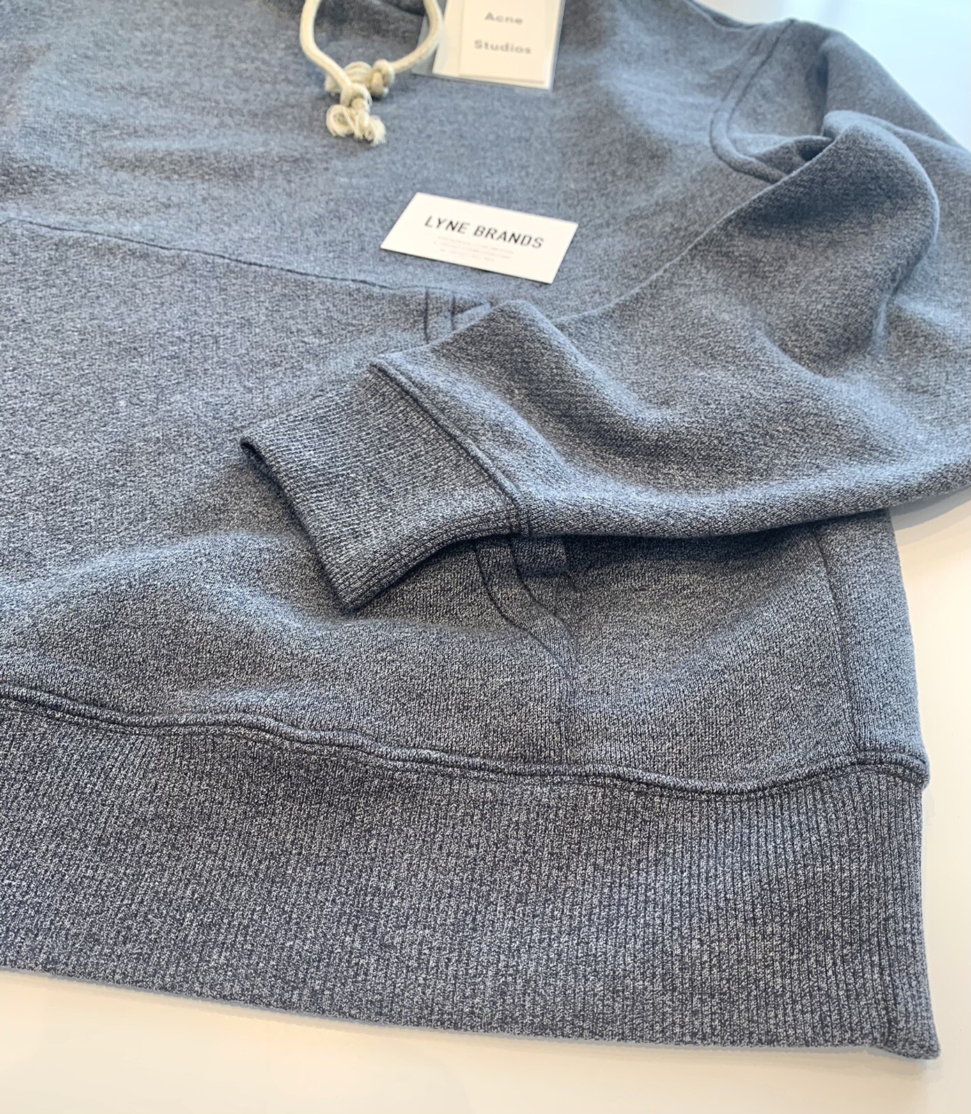 Acne Studios Reverse Label Blue Sweatshirt Hoodie - Size Large - RRP £345 image 3