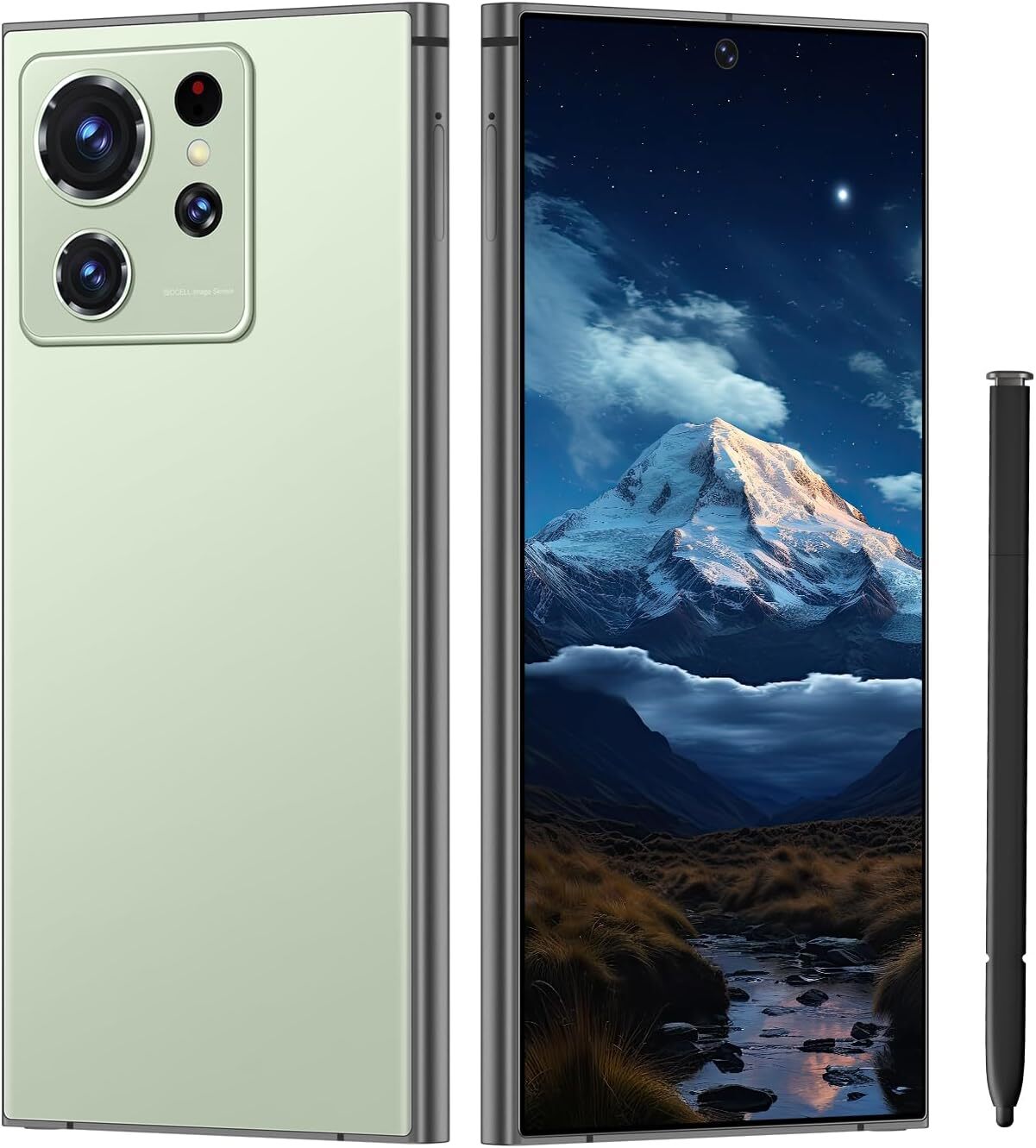 Unlocked Phones S24 Ultra Smartphone with Built-in Pen 8+256GB Light Cyan