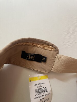 NWT BTB Los Angeles Bree Pearl Visor Straw $120 Sz MEDIUM | eBay display picture 3