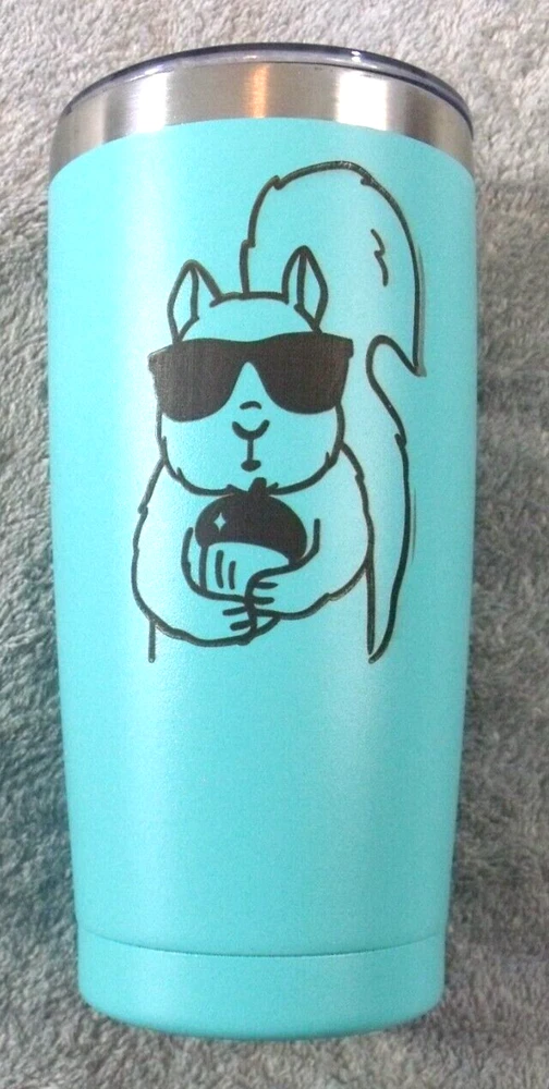 Tumbler Laser Engraved Squirrel Insulated Tumbler 20 oz New
