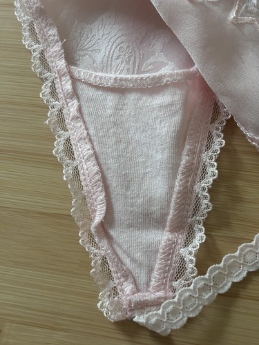 Tanga Bragas Vintage Victoria’s Secret Tanga Rosa Talla P/S - Imagen 3 de 7