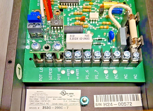 Dart Controls 253G-200C DC speed Control drive 253G-220C-7 4-20ma follower NEW - Picture 8 of 9