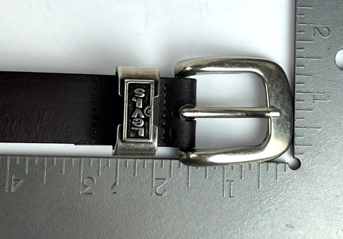 Levi's Big Boy's Black Bonded Leather Belt Size Small Waist Size 22-24 inch - Picture 6 of 9