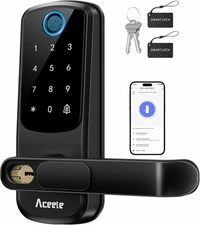 Aceele Keyless Entry Fingerprint Smart Door Lock, Built-in Wi-Fi,Electronic Lock