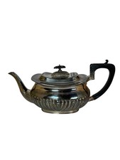 Vintage A1 Sheffield Silver Plated Teapot Ribbed Design R.R. Marked 02345