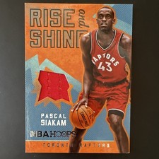 Panini 2016-17 NBA Hoops Rise and Shine Memorabilia Pascal Siakam #23 Raptors