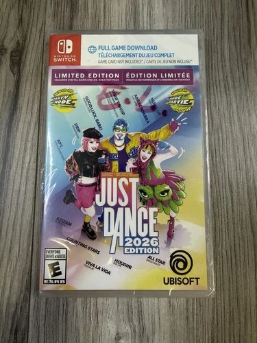 Just Dance 2026 Edition Nintendo Switch 40 New Songs Camera Mode NEW