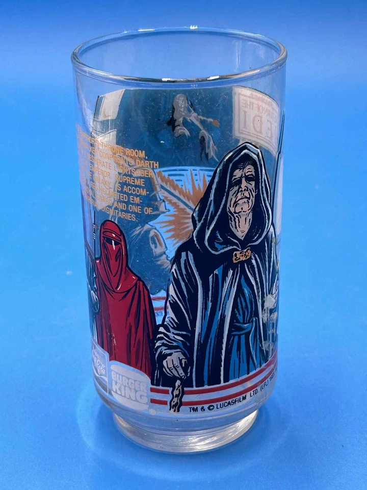 Taza de cristal Star Wars El Retorno del Jedi Burger King Coca-Cola vintage 1983 Coca-Cola Foto 3 de 3