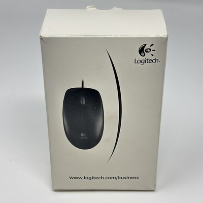 Logitech B100 USB Optical Mouse Black Wired Computer Mouse for PC Laptop
