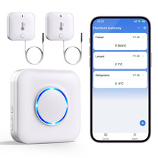 WiFi Refrigerator Thermometer with Alarm, Freezer Alarms Thermometer Sensor w...