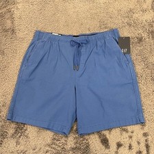 GAP Pull On Shorts Mens Large Blue Delft Elastic Waist Drawstring Pockets - NEW